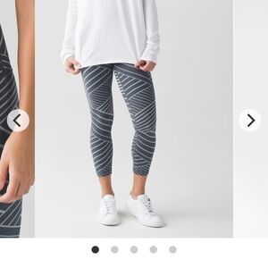 Lululemon High Times Pant Luon Metallic Lumatrix Heather Deep Coal Silver Size 8